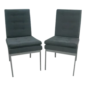 1980s Milo Baughman Dia Chrome Dining Chairs- a Pair