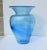 Traditional Pale Blue Stretch Glass Vase For Sale - Image 3 of 6