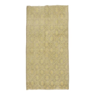 Gray Vintage Turkish Konya Runner - 3'4" x 6'5" For Sale
