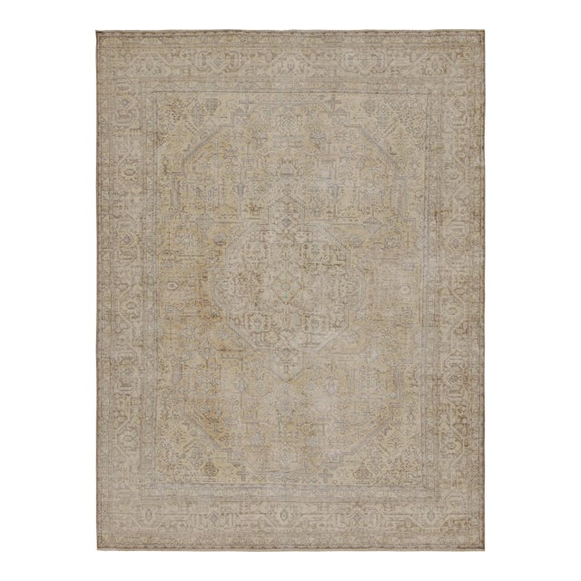 Vintage Persian Rug With Brown-Gold Transitional Patterns by Rug & Kilim For Sale