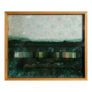 Green Color Chart and Floral Wallpaper, Josep Grau-Garriga, Painting