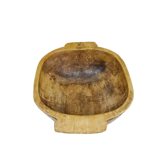 Large Early 20th Century Hand Carved Bowl For Sale - Image 4 of 7