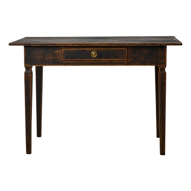 Swedish Gustavian Hand-Made Desk with Functional Drawer For Sale