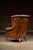Mid 20th Century Vintage Tufted Leather Highback Armchair With Lumbar Pillow in Brown For Sale - Image 5 of 11