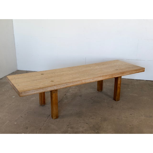 Mid-Century Modern Large Danish Pine Dining Table, 1980s For Sale - Image 3 of 10