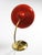 Large Mid-Century Modern Brass Table Lamp with Red Metal Shade, 1950s For Sale - Image 17 of 18