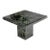 Dark Green to Black White Veins Square Marble Side End Coffee Table Stand For Sale