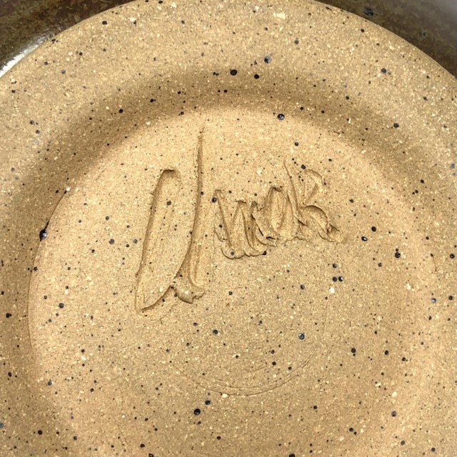 Ceramic Late 20th Century Signed Art Pottery Bowl For Sale - Image 7 of 8