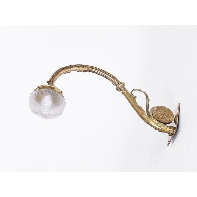 Large Fire-Gowned Wall Lamp, 1900s For Sale - Image 11 of 11