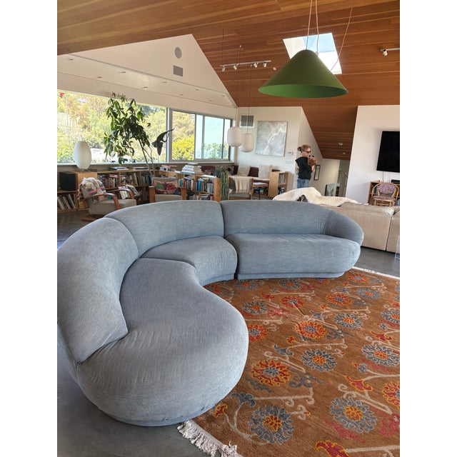 Attributed to Milo baughman couch that was purchased years ago on Charish, and then we got it custom reupholstered! It's...