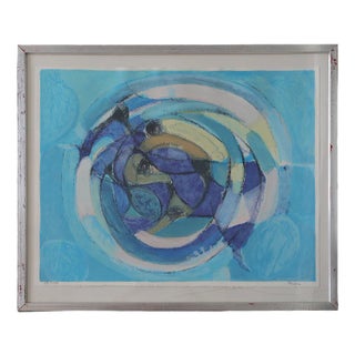 Gustav Bolin, Composition, Color Lithograph, 1970s, Framed For Sale