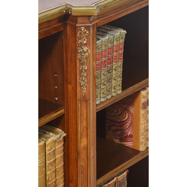 Kingwood Ormolu Mounted Open Bookcase For Sale - Image 17 of 18