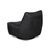 Black Black Leather Swivel Slipper Chair For Sale - Image 8 of 12