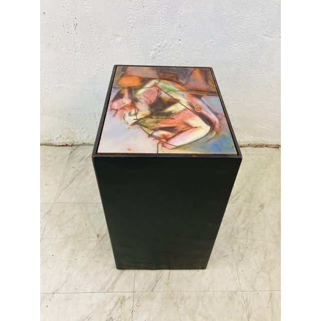 Abstract Tile Top Side Table For Sale In Charleston - Image 6 of 10