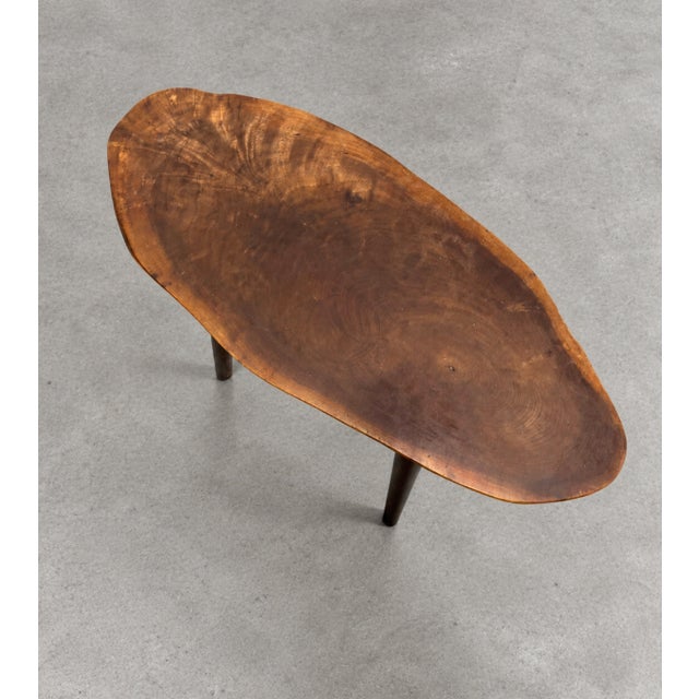 Signed Roy Sheldon Live Edge Stool Side Table, Vermont 1972, American Studio Craft, C. 1972 For Sale In New York - Image 6 of 12