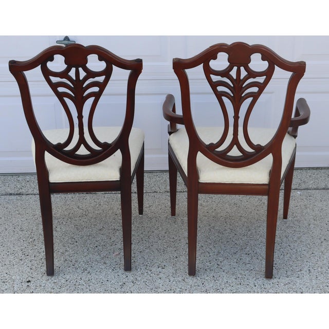 8 Chippendale Style Vintage Henredon Dining Chairs B Bo For Sale - Image 10 of 15