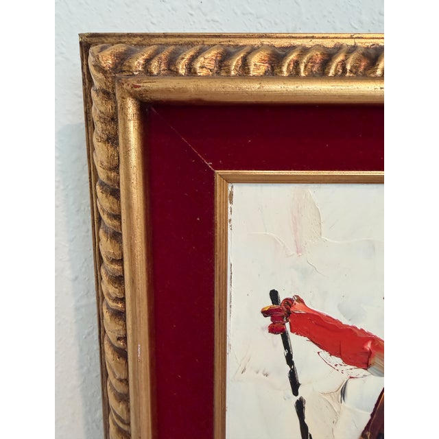 Impressionist 1980 Morris Katz (1931–2010) Original Oil Painting Clown Impasto Palette Knife For Sale - Image 3 of 13