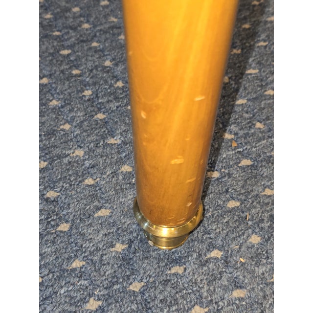 Biedermeier Style Burled Dining Table With Brass Feet, Late 20th Century For Sale - Image 11 of 11