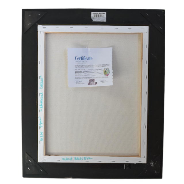 Bold Impressionist Collie Dog Painting Including the Antiqued Gold Wood Frame For Sale - Image 4 of 5