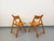 1960s Vintage Folding Pine Chairs, 1980s, Set of 2 For Sale - Image 5 of 18