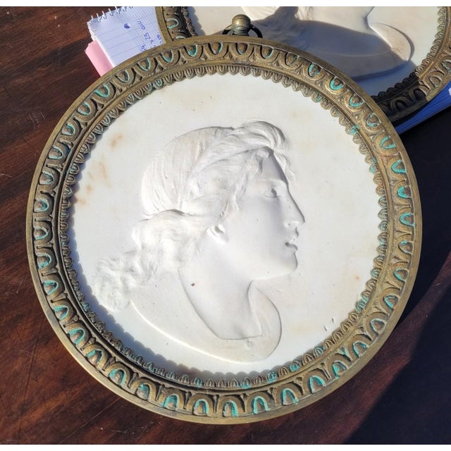Carved Profiles, Early 19th Century, Marble, Set of 2 For Sale - Image 3 of 18
