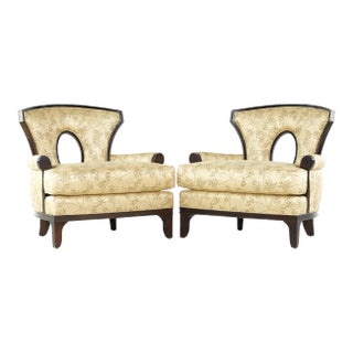 Barbara Barry for Henredon Mid Century Lounge Chairs - Pair For Sale