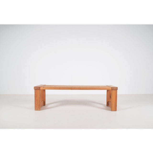 Swedish Pine Bench by Nils Troed for Glas Mäster, 1960s, in Good conditions. Designed 1960 to 1969 This piece has an...