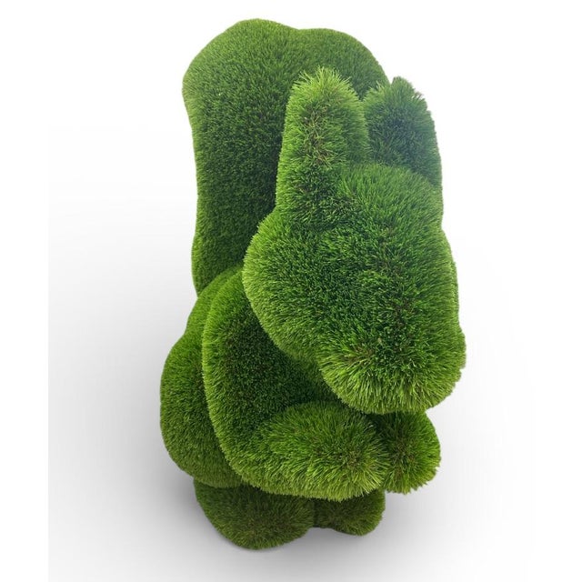 Whimsical Oversized Faux-Boxwood Squirrel Garden Sculpture For Sale - Image 4 of 11