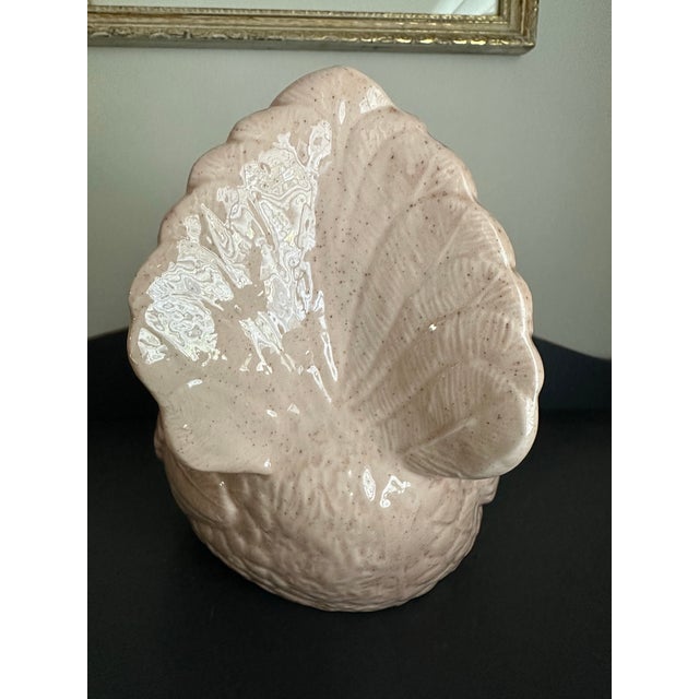 Ceramic Vintage Mid 20th Century Speckled Pink Ceramic Chicken/Hen Planter For Sale - Image 7 of 12