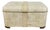 Vintage 1980s Cream Tessellated Stone & Rattan Reed and Brass Lidded Trunk Chest Table by Maitland Smith For Sale