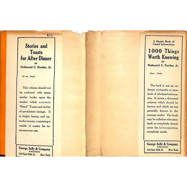 Traditional "Stories and Toasts for After Dinner" 1914 Fowler, Nathaniel C. Jr. For Sale - Image 3 of 5