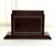 A classic, yet traditional style genuine small brown leather letter holder has gold tooling throughout on the rectangular...