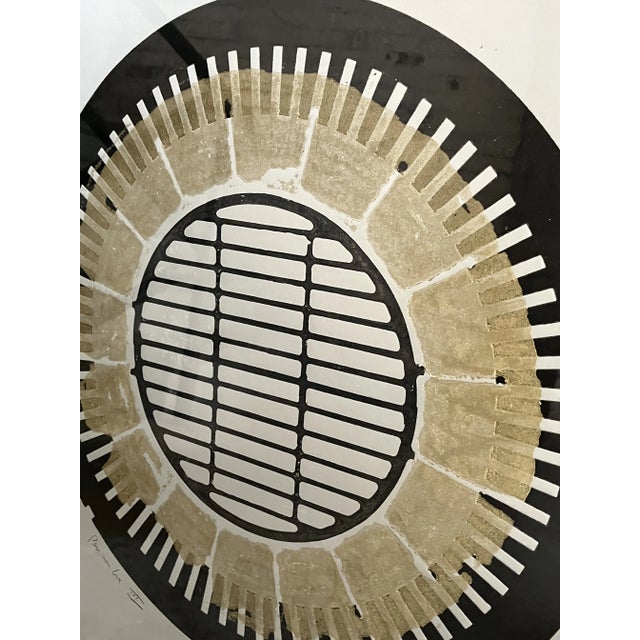 Seena Donneson 1970s Seena Donneson , Black, Gold & Silver Mixed-Media Art. For Sale - Image 4 of 13