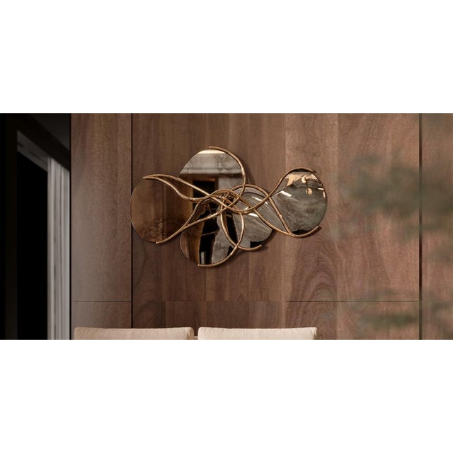 Metal Meghalaya 120 Mirror by Alma De Luce For Sale - Image 7 of 8