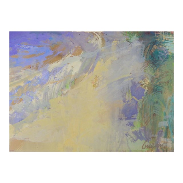 Vintage Mid Century John Guerin Abstract Landscape Painting For Sale