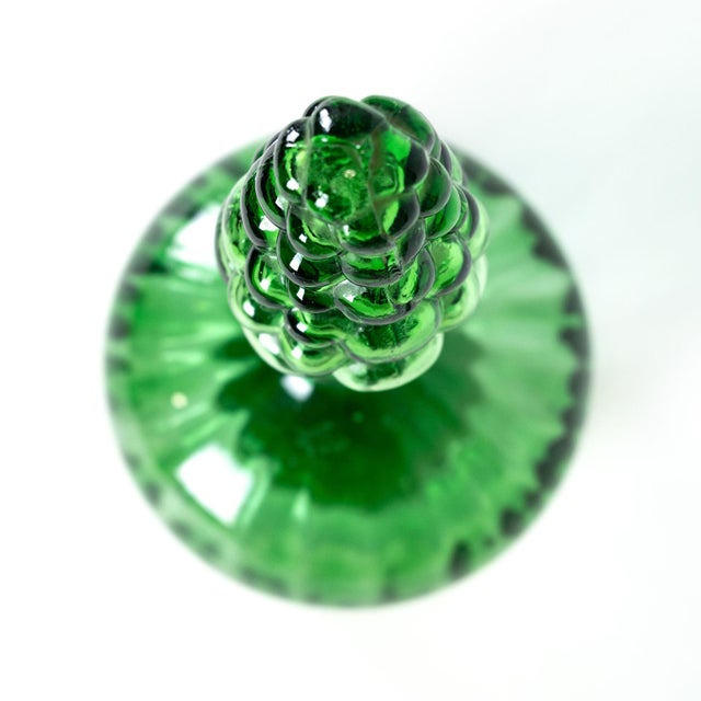 Glass 1960s Murano Style Green Art Glass / Decanter, Possibly Empoli For Sale - Image 7 of 8