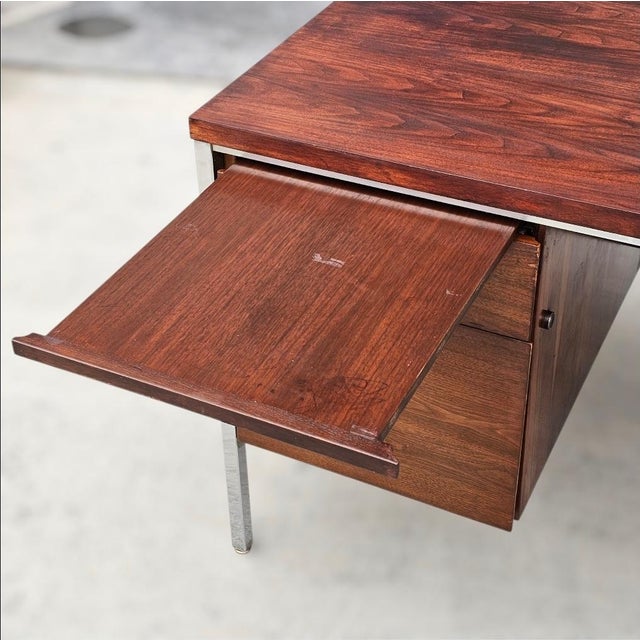 1960s Mid-Century Modern Walnut Executive Desk by Litton For Sale - Image 14 of 16