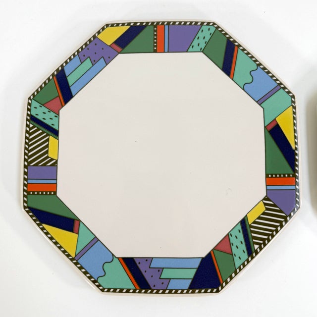 Postmodern Metropol Cheese Plates by Barbara Brenner for Rosenthal, 1990s, Set of 2 For Sale - Image 3 of 7