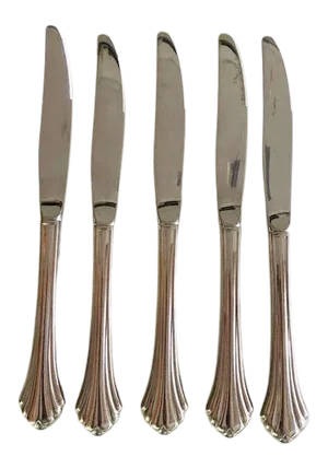 80s Oneida Usa Stainless Bancroft Knives- Set of 5