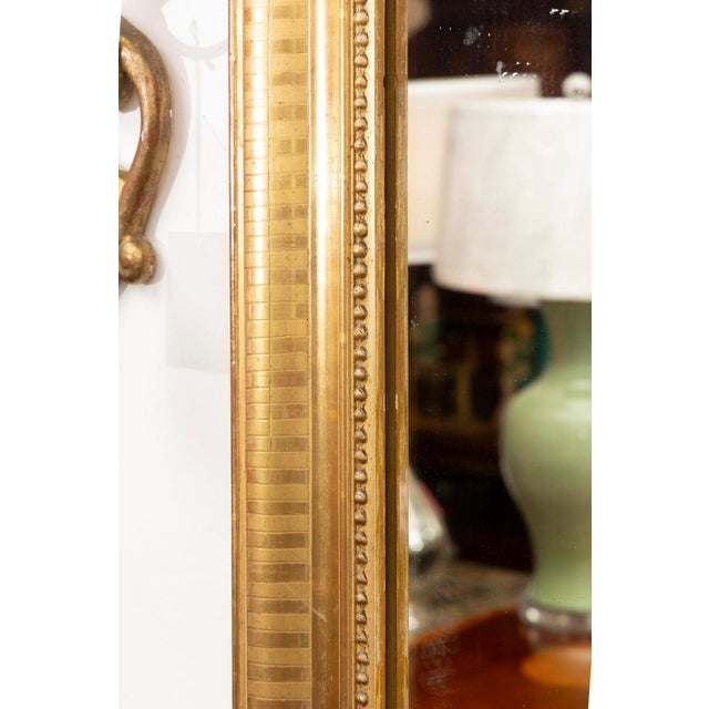 Mid 19th Century French Louis Philippe Giltwood Wall Mirror For Sale - Image 5 of 6
