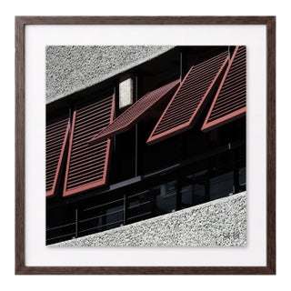 “Barbican 03” Giclee Archival Pigment Print 24x24 Framed in Walnut For Sale