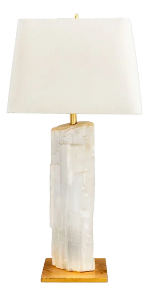 Modern Selenite Crystal Lamp