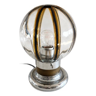 Mid-Century Modern Space Age Murano Glass Table Lamp attributed to Toni Zuccheri, 1970s For Sale