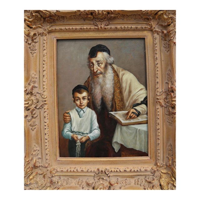 Abraham Straski, Rabbi and Student (17-F), Painting For Sale