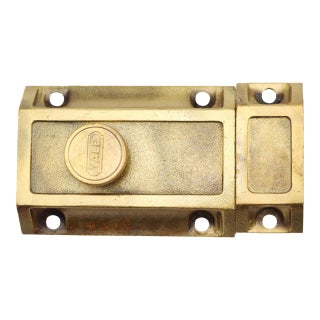 Reclaimed Brass Yale Surface Mount Rim Night Latch For Sale