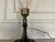 Georgian Style Mahogany & Brass Candlestick Lamps With Hurricane Shades - A Pair For Sale - Image 17 of 18