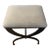 Restoration Hardware French Upholstered Iron Stool For Sale