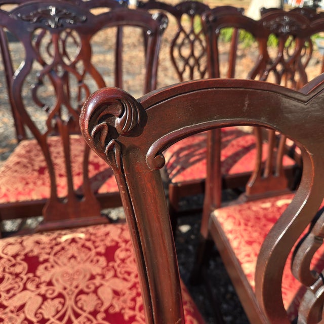 2010s Set of 8 Traditional Cushioned Stickley Dining Chairs For Sale - Image 5 of 16