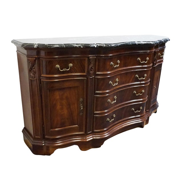 Bernhardt Bernhardt Furniture Contemporary Traditional Style 76" Buffet W. Black Granite Top 368-133 For Sale - Image 4 of 15