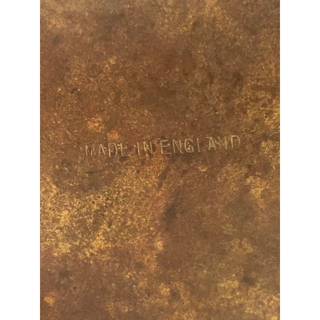 English Floral Embossed Copper Footed Planter For Sale - Image 4 of 12